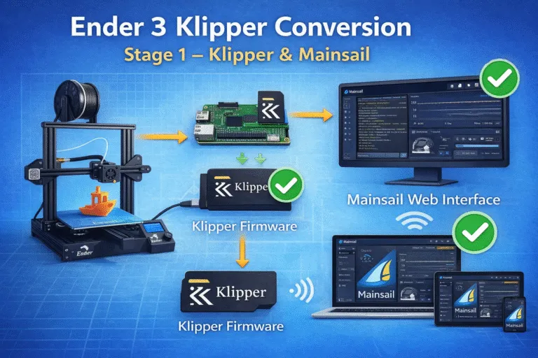 Ender 3 Klipper Conversion – Stage 1 – Klipper & Mainsail