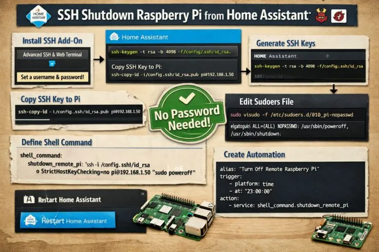 SSH Shutdown Raspberry Pi from Home Assistant